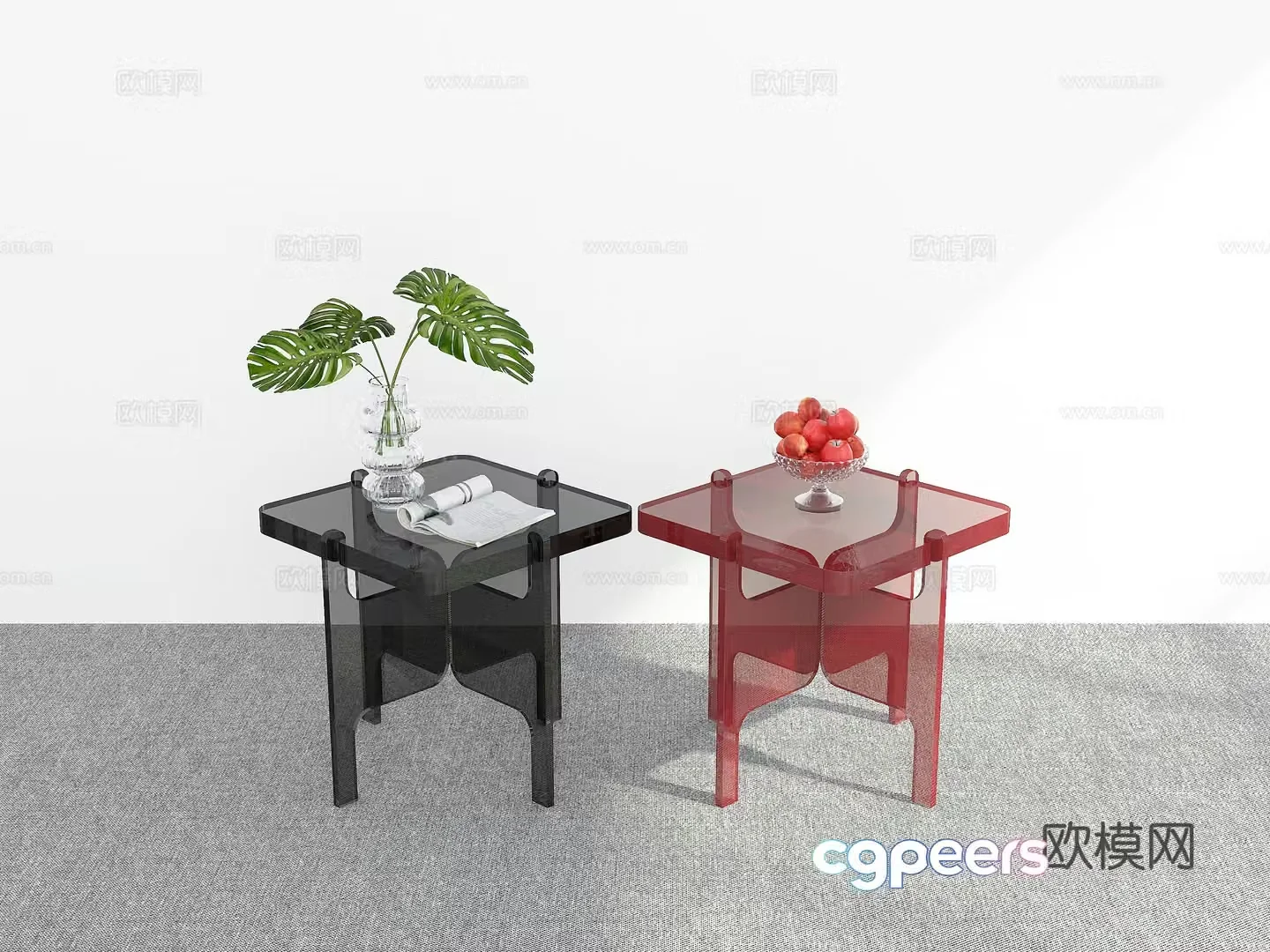 Modern side table corner table table table 3d model