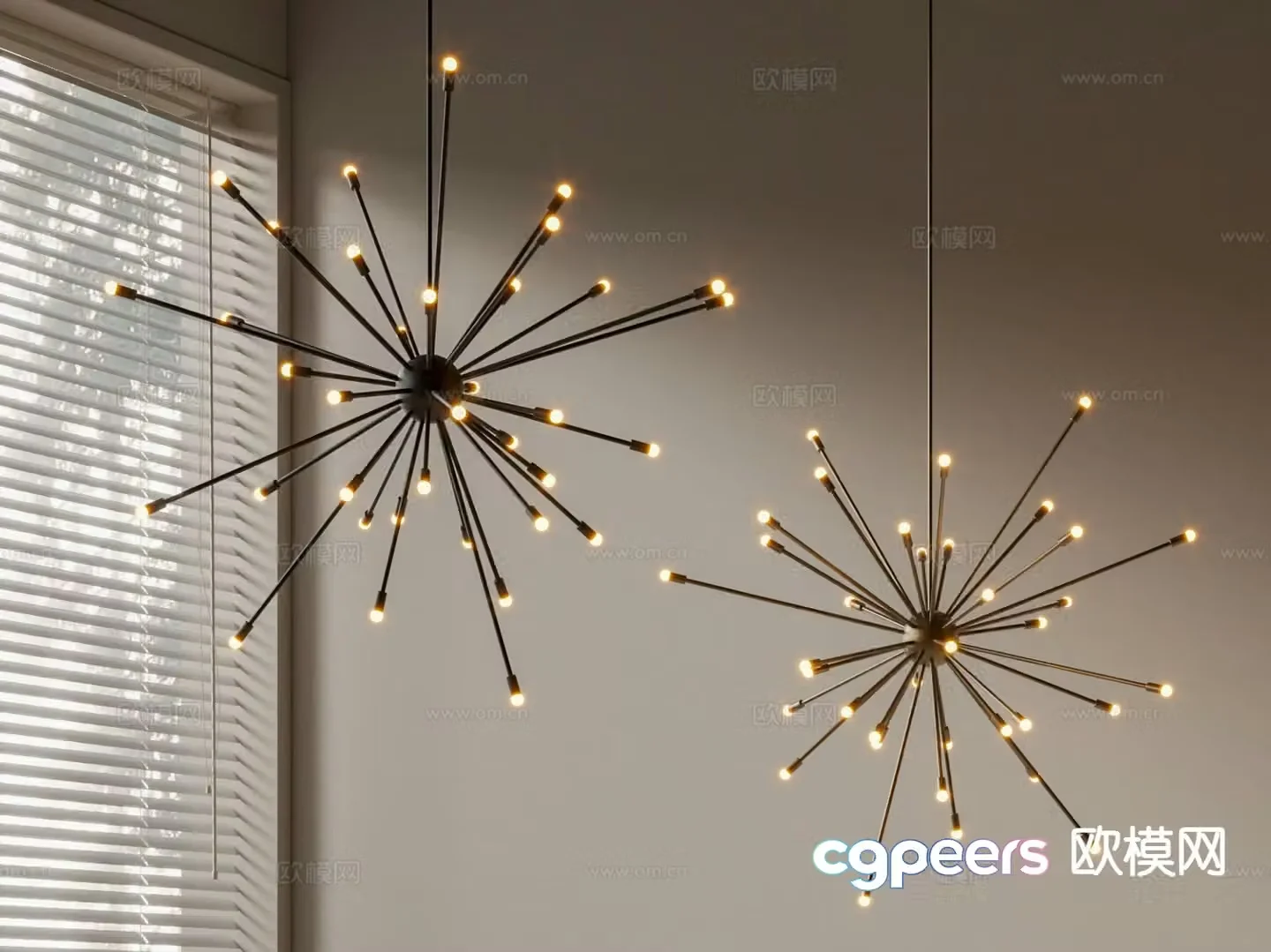 Cassina Nordic Dandelion Chandelier Creative Chandelier Art Chandelier 3D Model