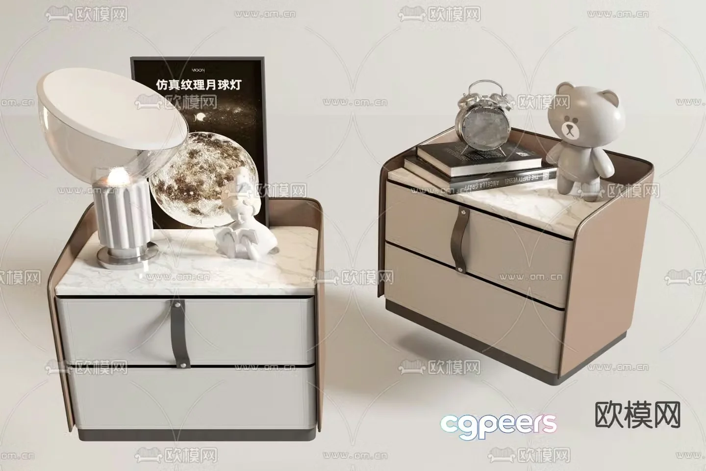 Modern bedside table 3d model