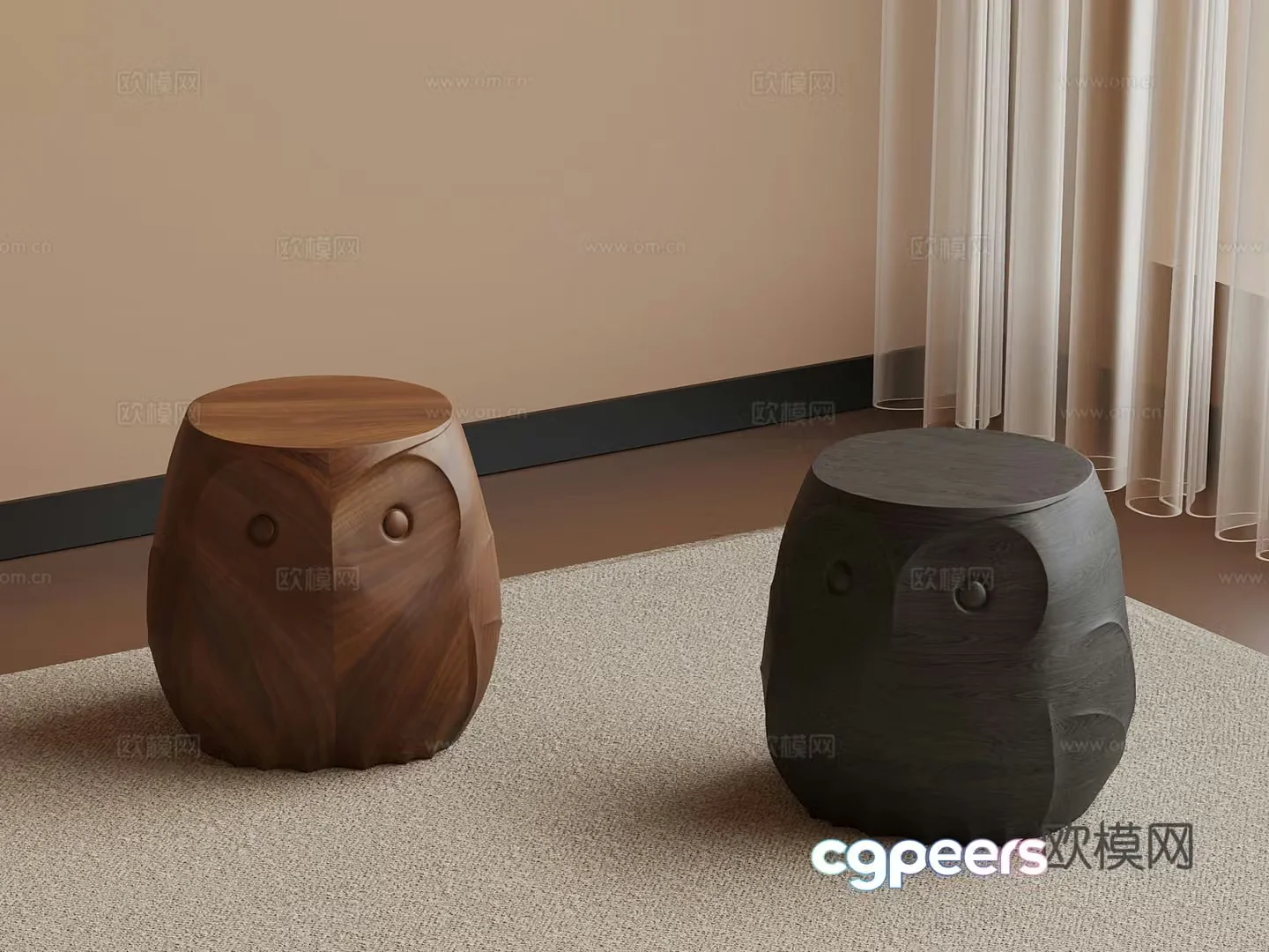 Modern stool 3d model