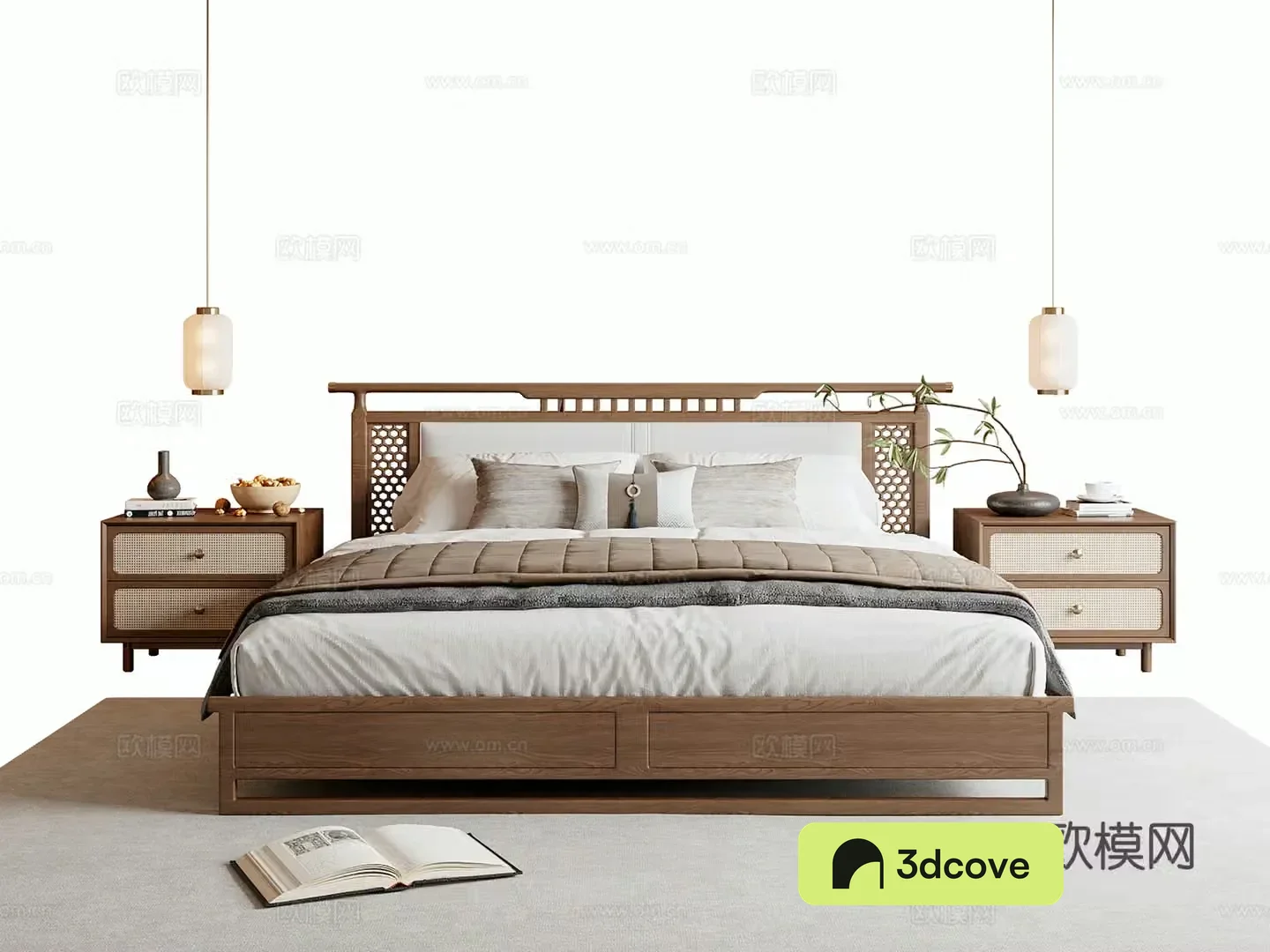 New Chinese Song style double bed
