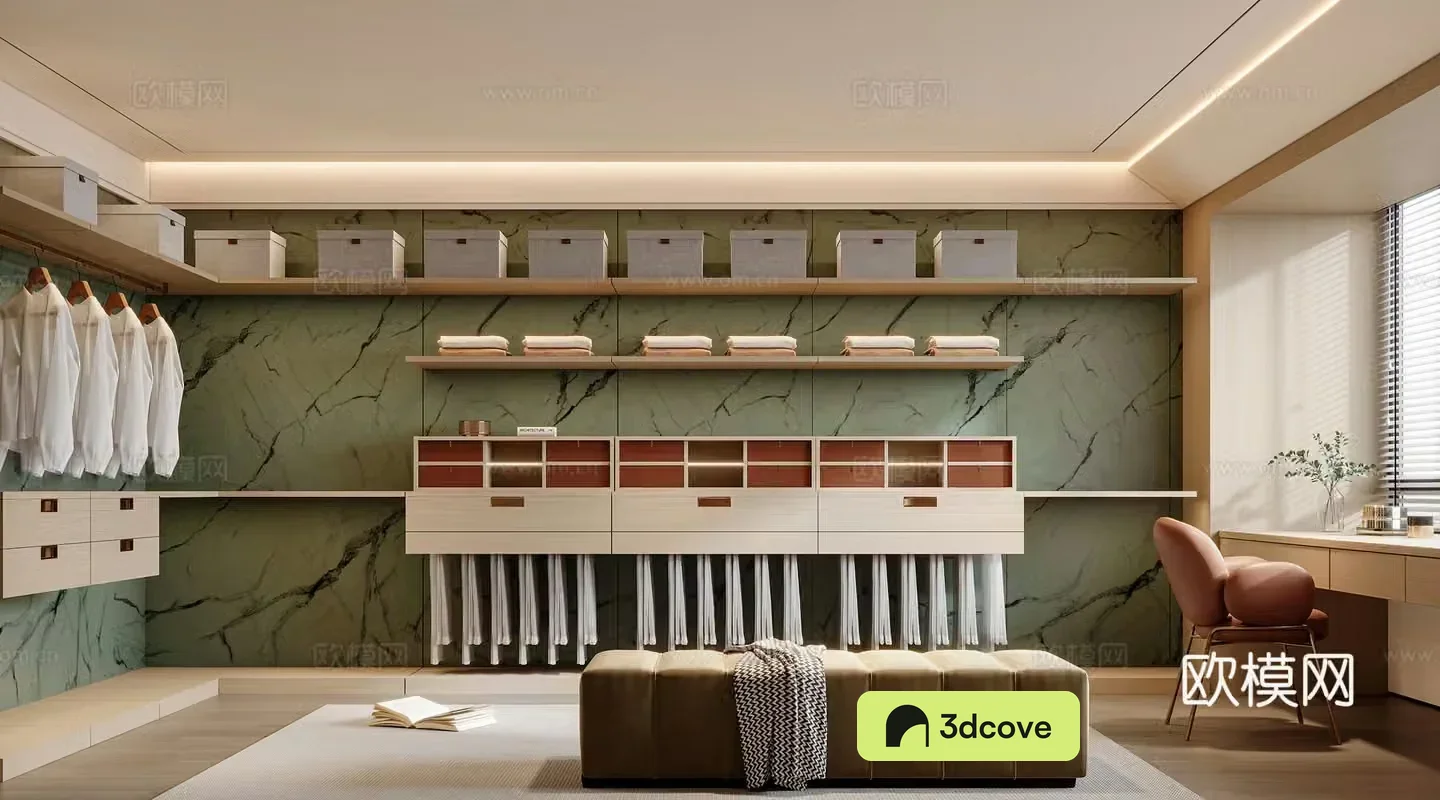 Modern cloakroom dressing table