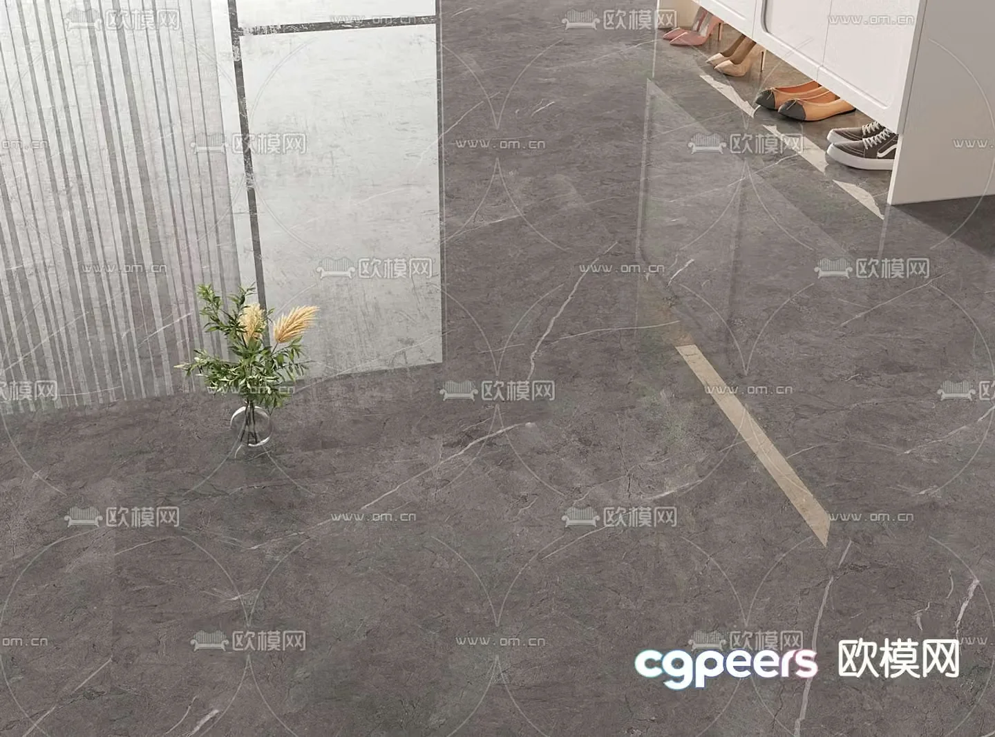 Marble floor tiles Polished floor tiles 3d model