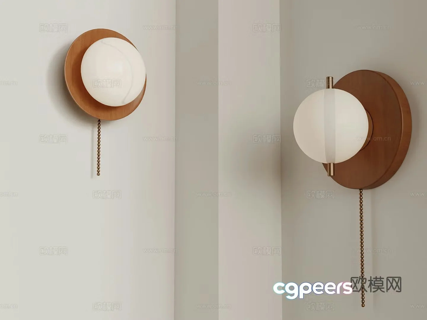 Middle-aged style wall light 3d model