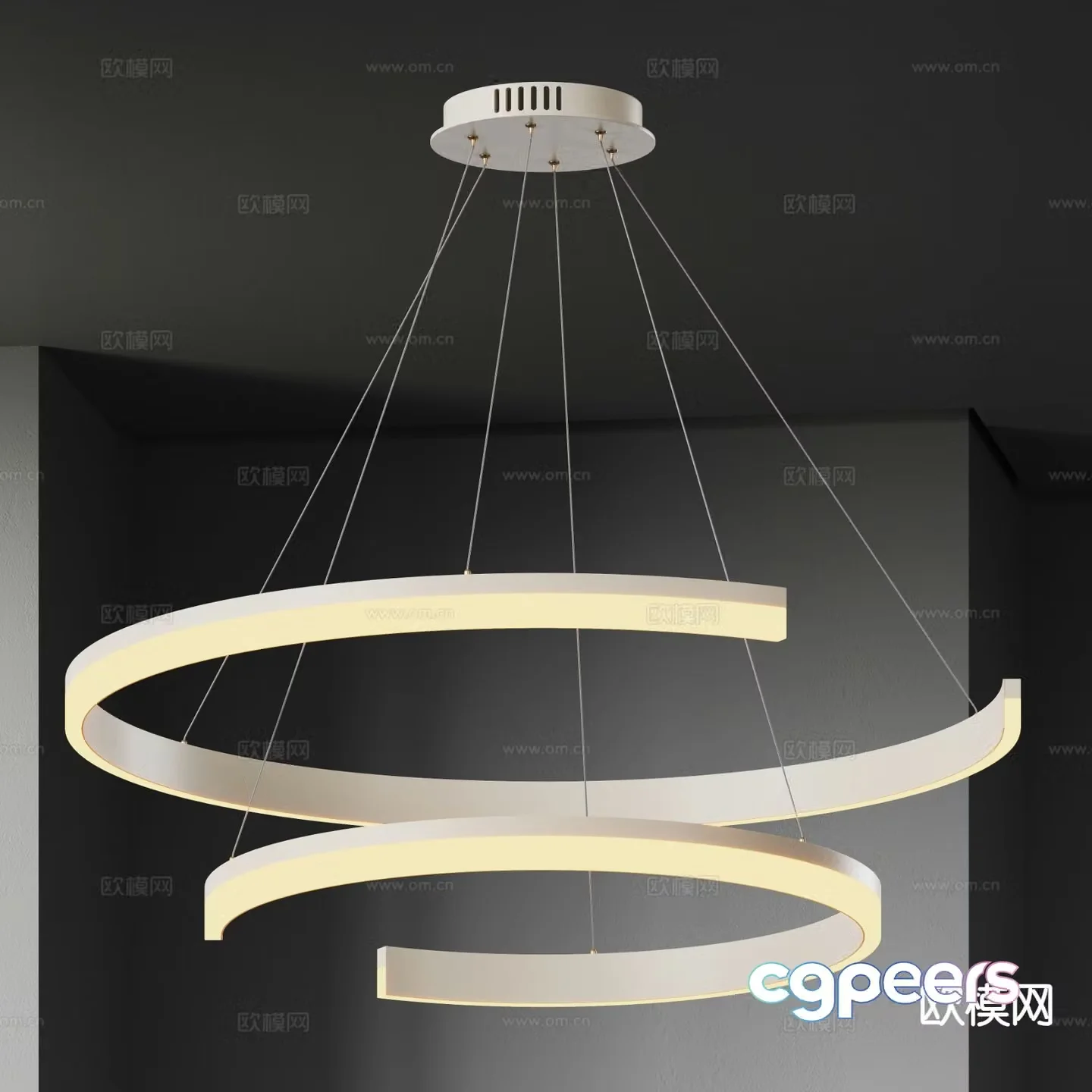 Creative chandelier hall chandelier 3d model