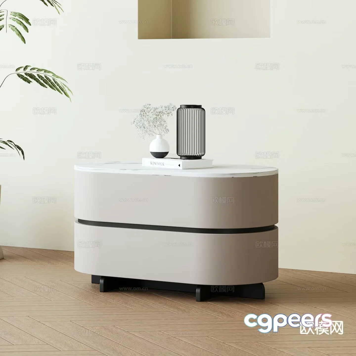 Modern bedside table 3d model