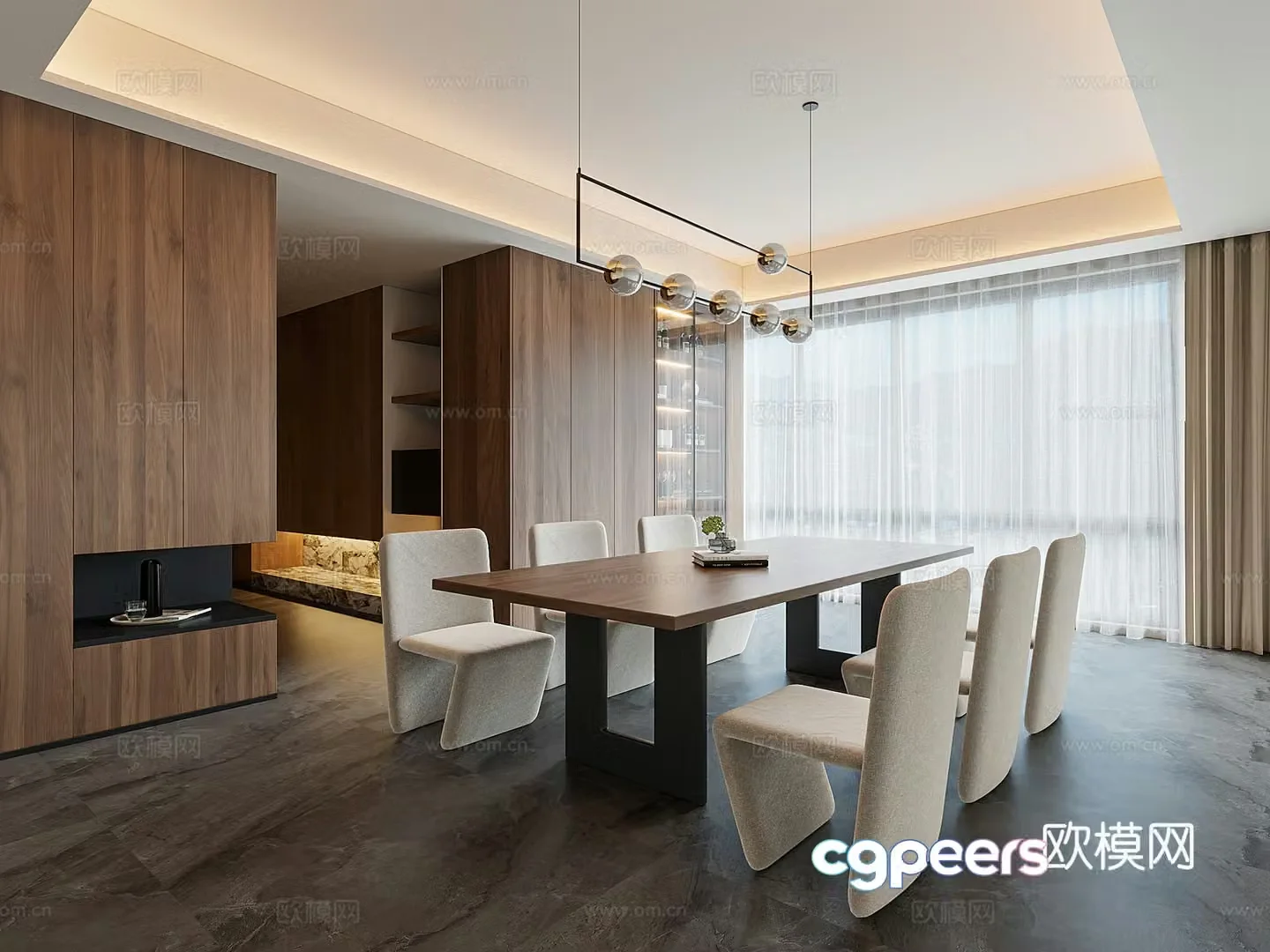 Modern Italian restaurant 3d model