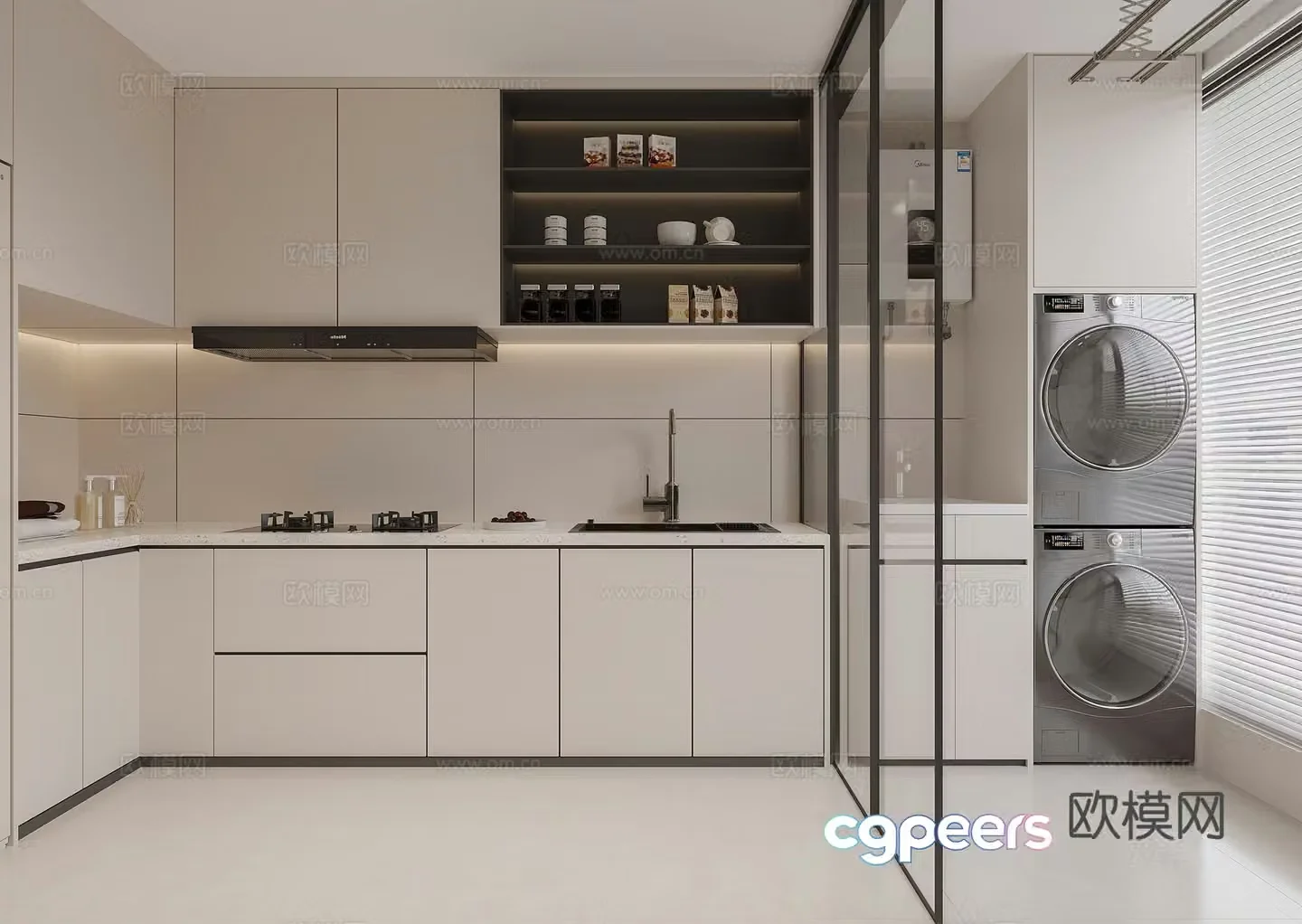 Modern kitchen 3d model