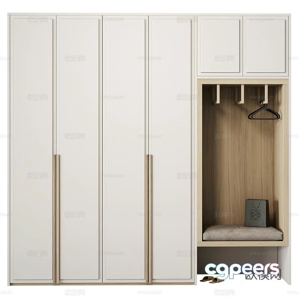 Modern Italian shoe cabinet 3d model