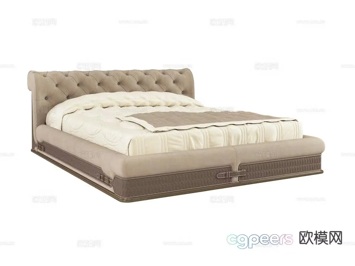visionnaire double bed 3d model