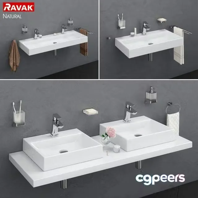 3ds Max Free – Washbasin RAVAK Natural