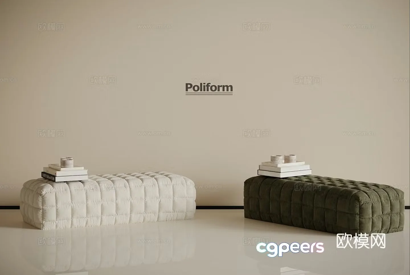 Modern foot pedal shoe changing stool 3D model