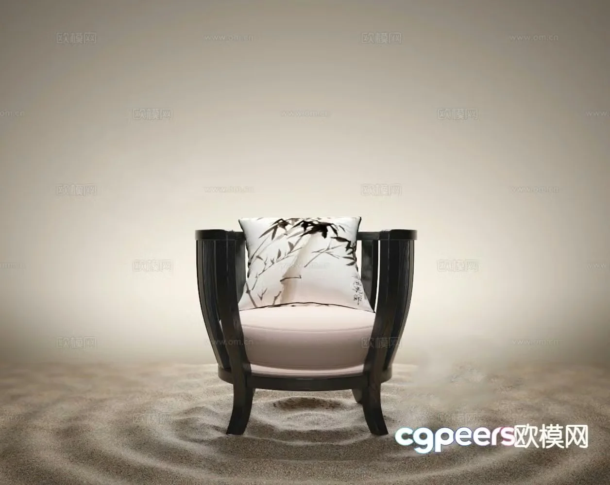 New Chinese style leisure chair chair armchair tea chair 3d model
