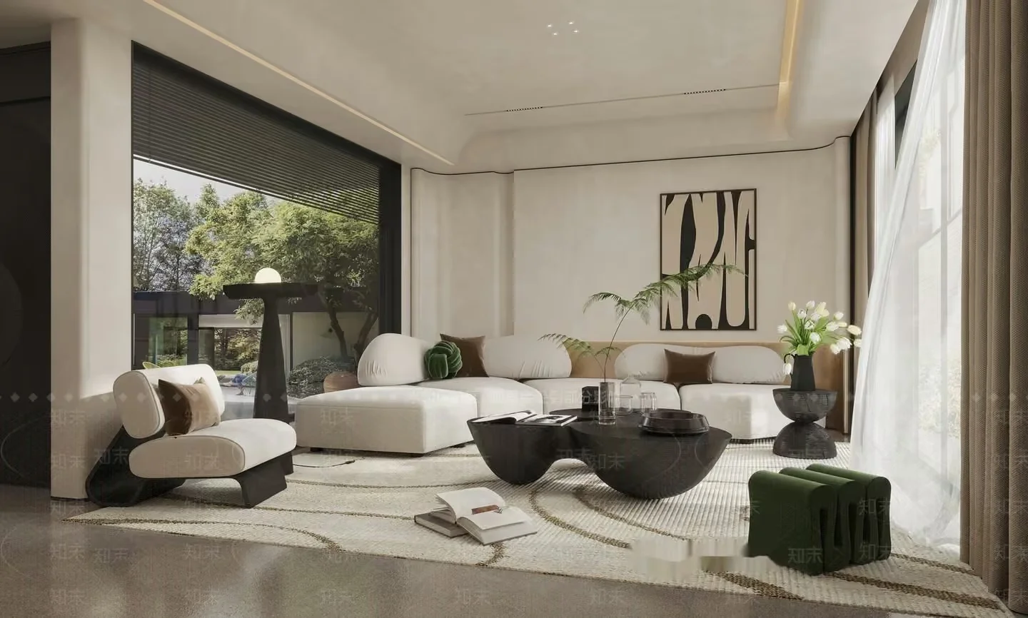Modern Living Room 3D Model – 19019 – CORONA Render