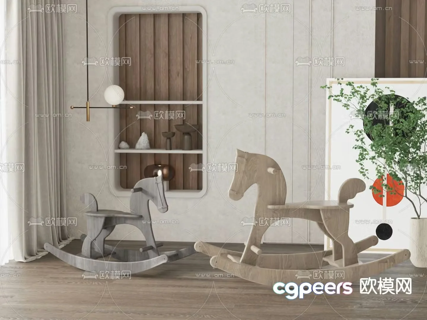 Children’s chair rocking chair 3d model
