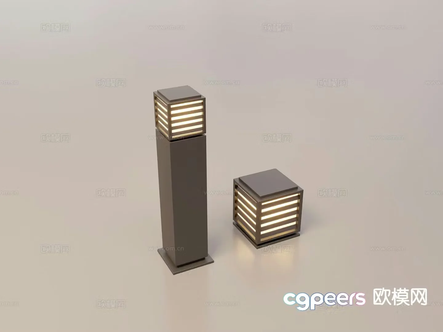 Landscape lights Lawn lights Garden lights Outdoor lights 3d model