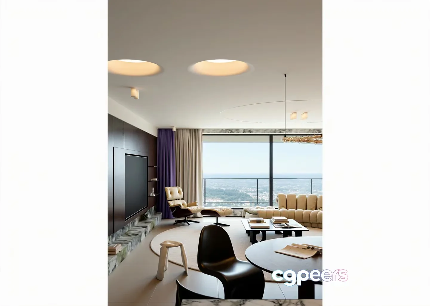 Modern Living Room 3D Model – 18057 – VRAY Render