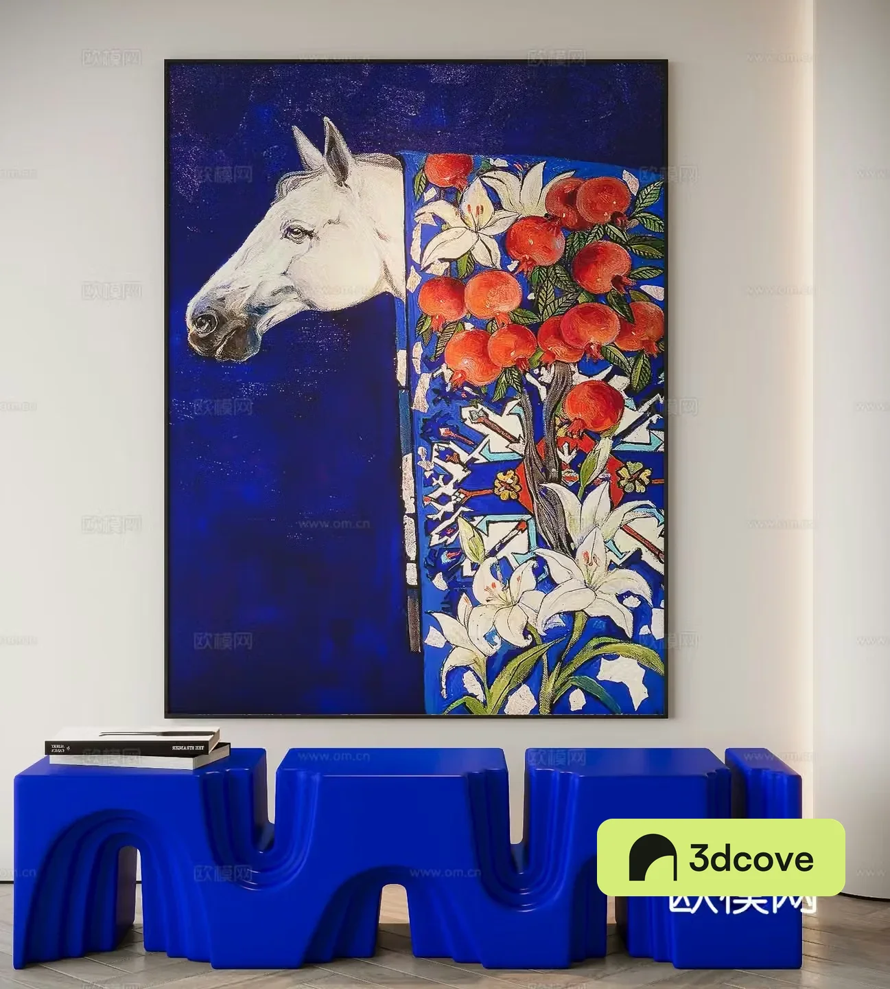 Modern Klein blue hanging painting art painting