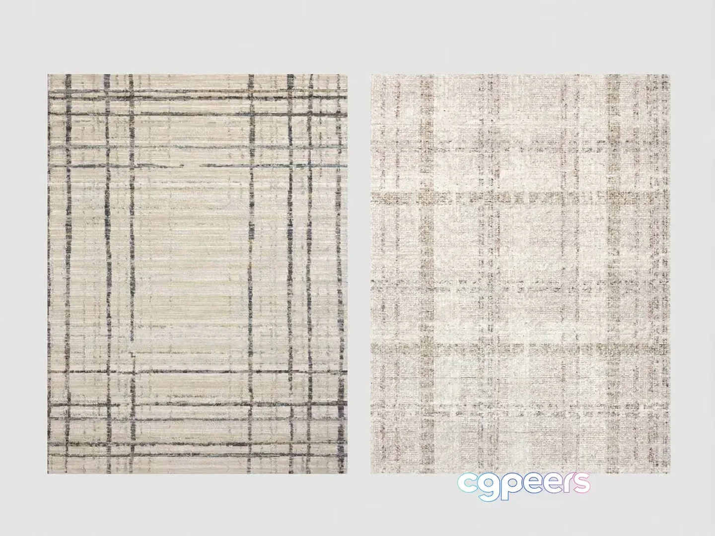 Abstract Plaid Rug 3D Model – 1493 – VRAY Render