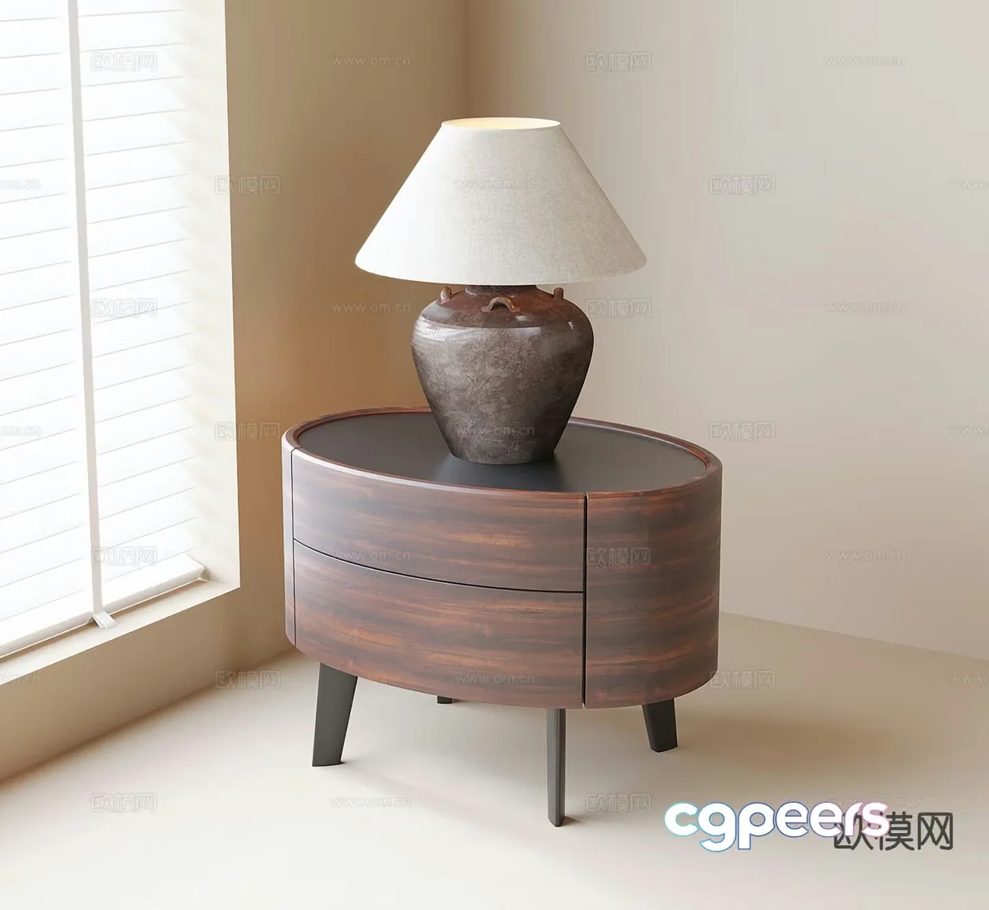Modern bedside table 3d model