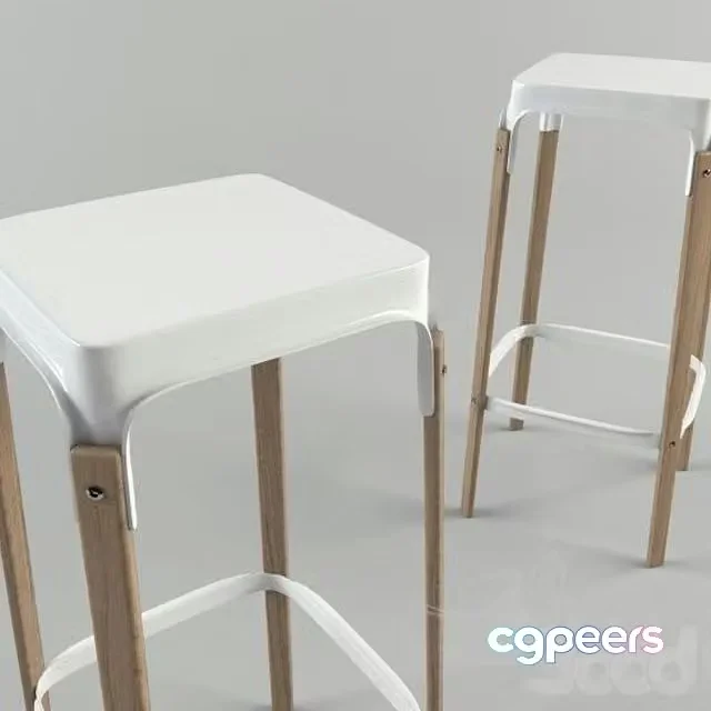 3ds Max Free – Steelwood Bar Stool Bouroulec