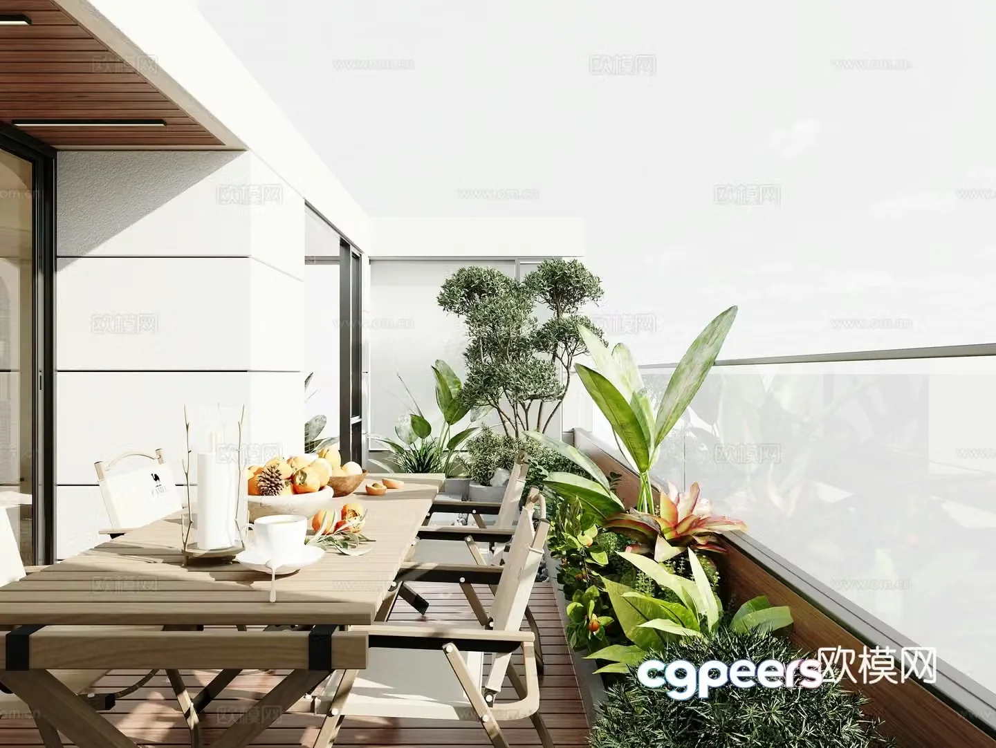 Patio garden 3d model