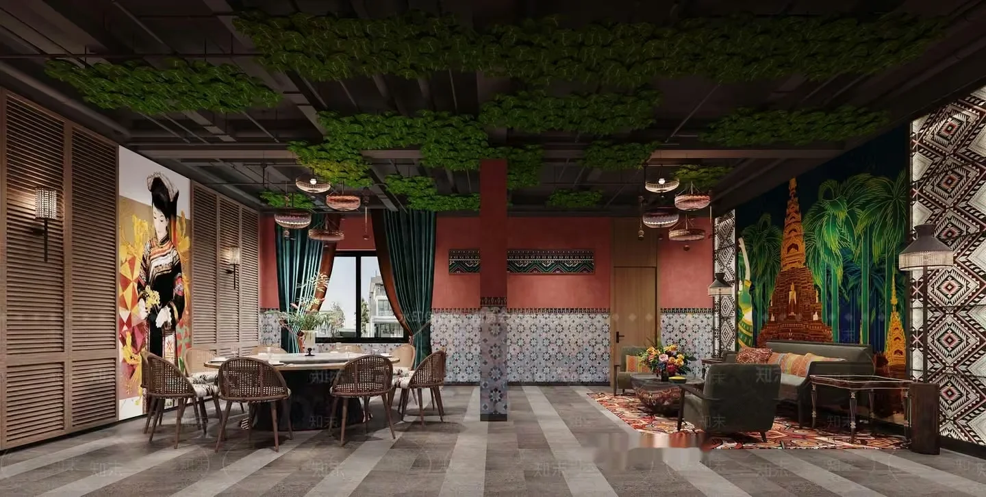 Modern Thai-Style Interior Design 3D Model – 7829 – VRAY Render