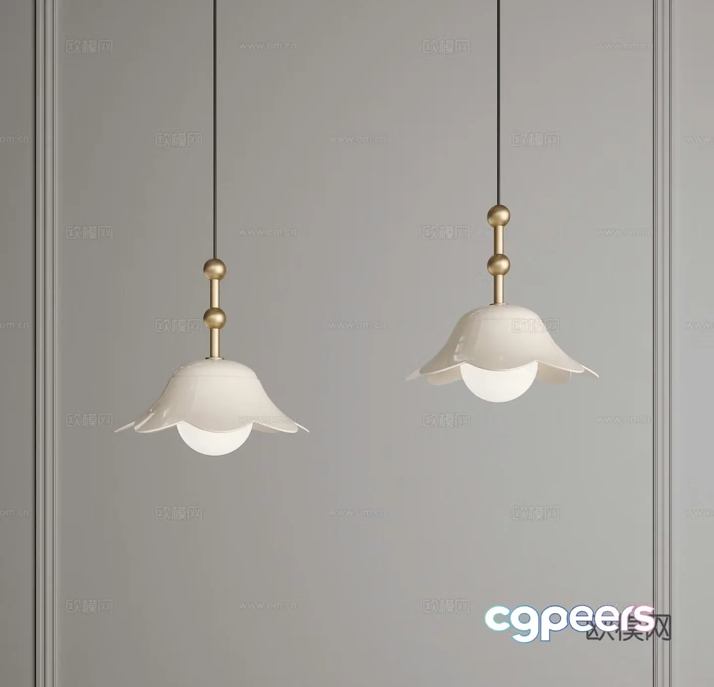 Middle-aged chandeliers cream-style chandeliers bar chandeliers restaurant chandeliers bedside chandeliers Nordic chandeliers 3D model