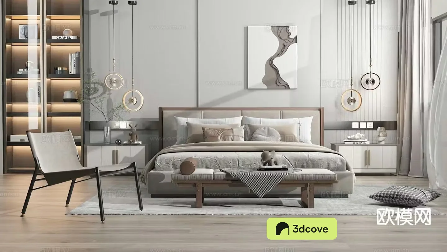 Modern double bed