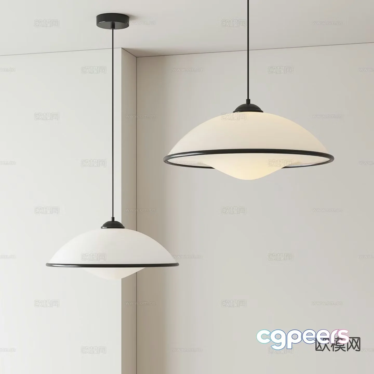 French restaurant chandelier 3d model