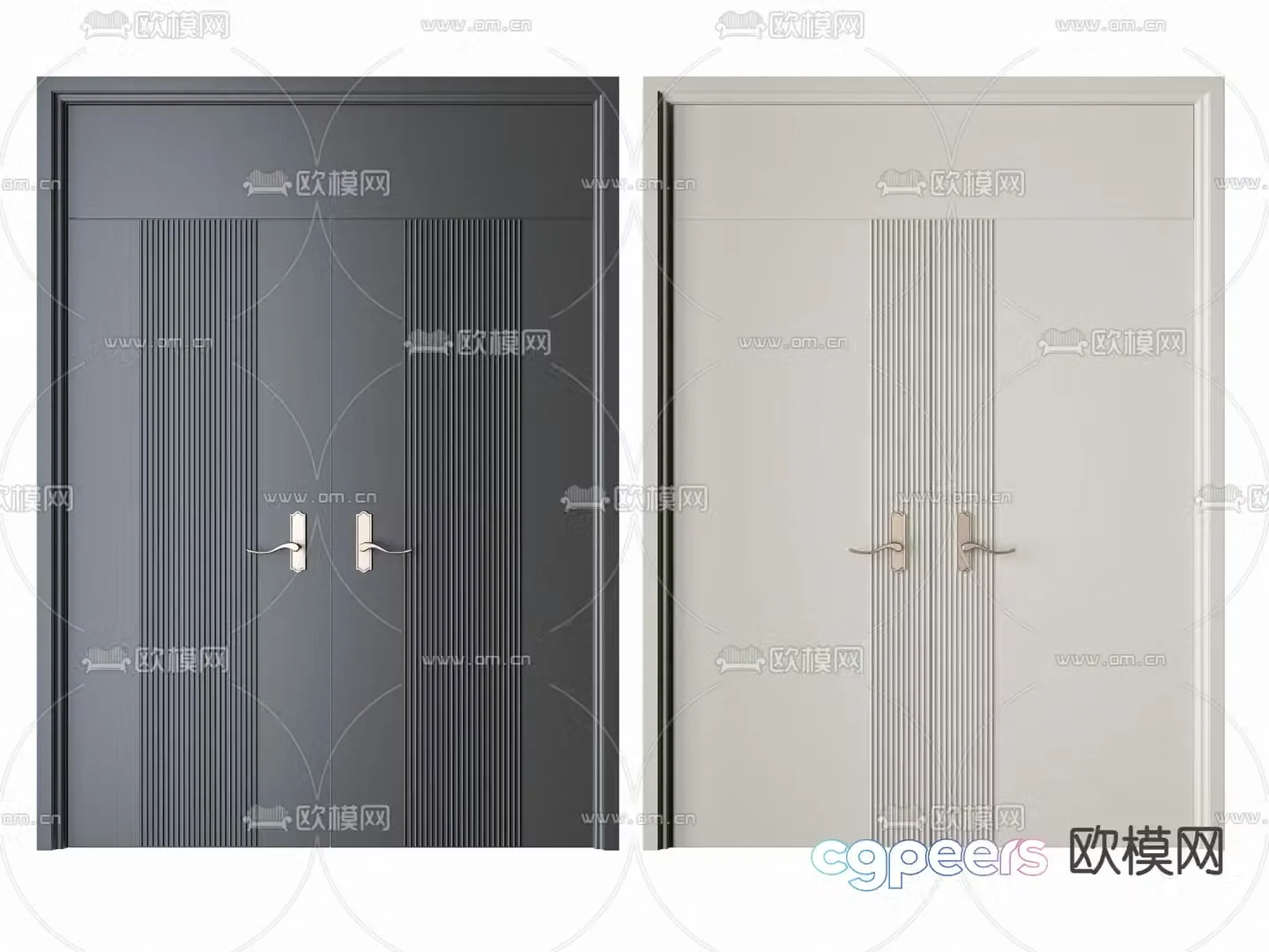 Modern double door 3D model