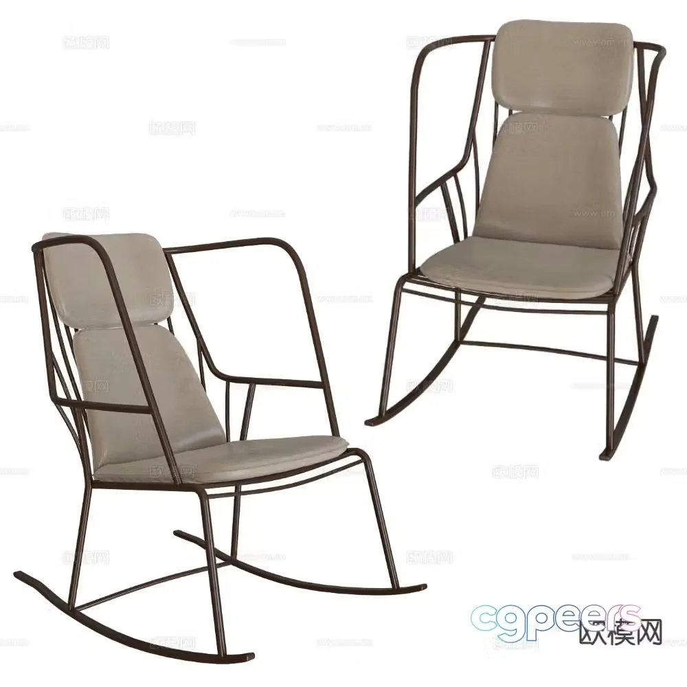 Castil lounge chair rocking chair 3d model