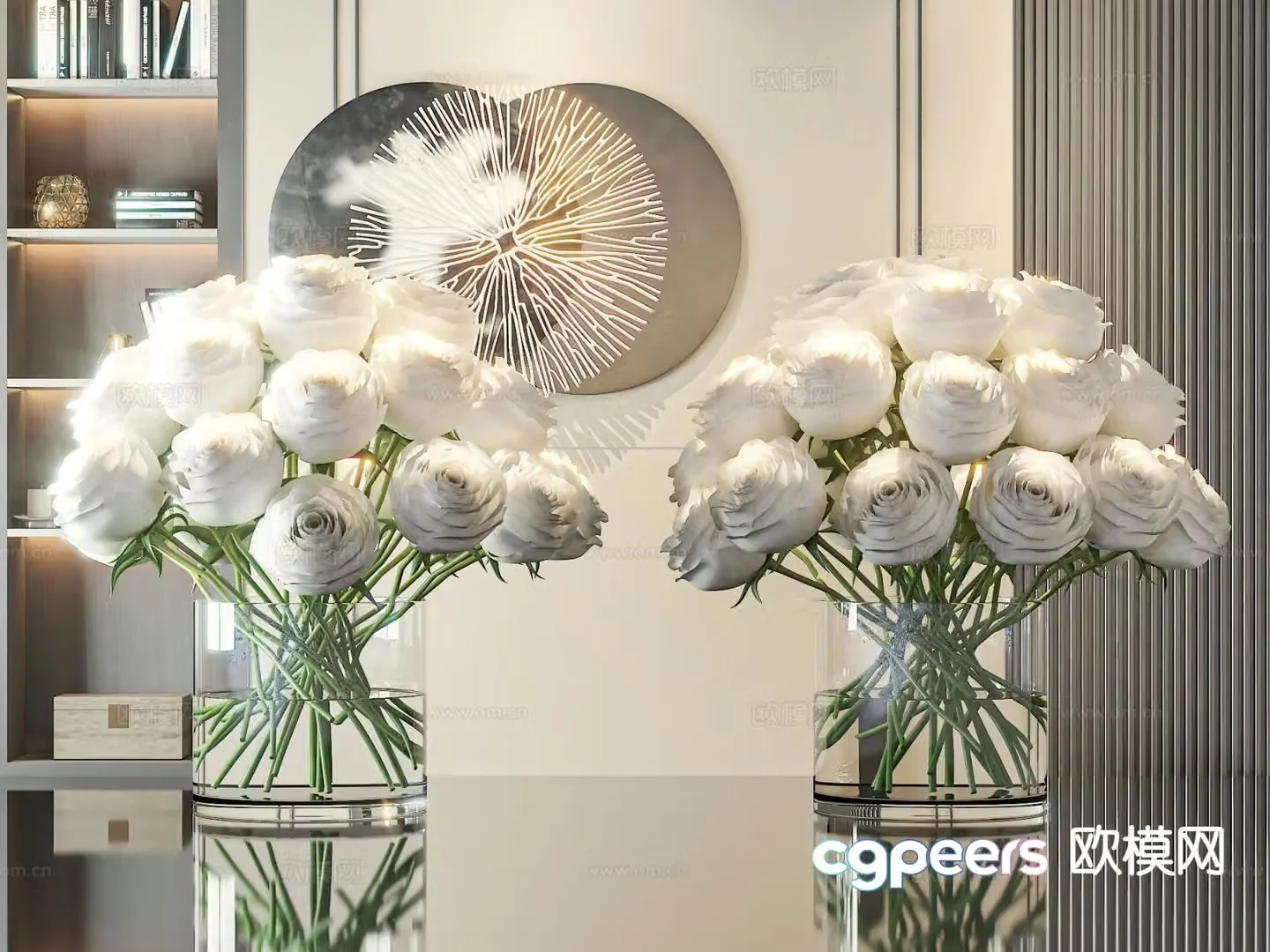 vase floral arrangement flowers flower arrangement 3d model