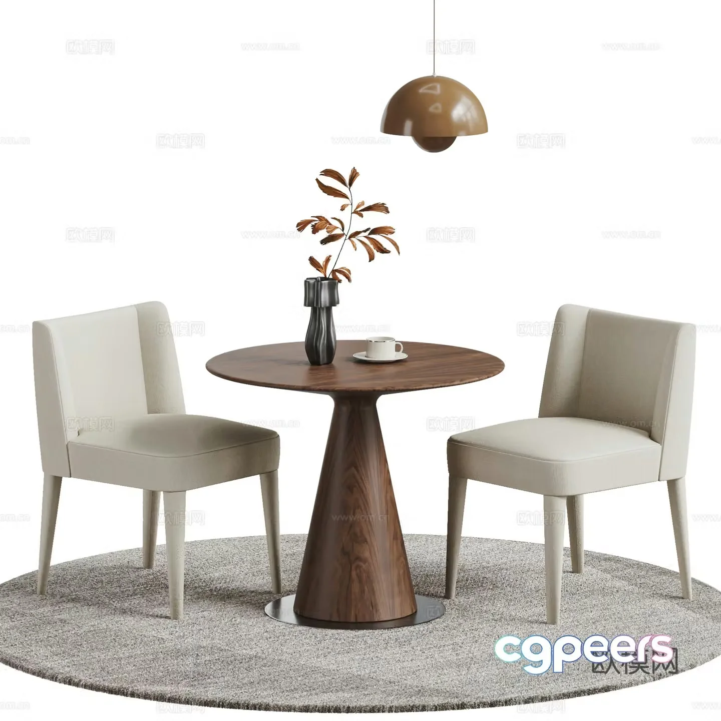 molteni&c modern leisure table and chair negotiation table and chair coffee table and chair negotiation table and chair 3d model