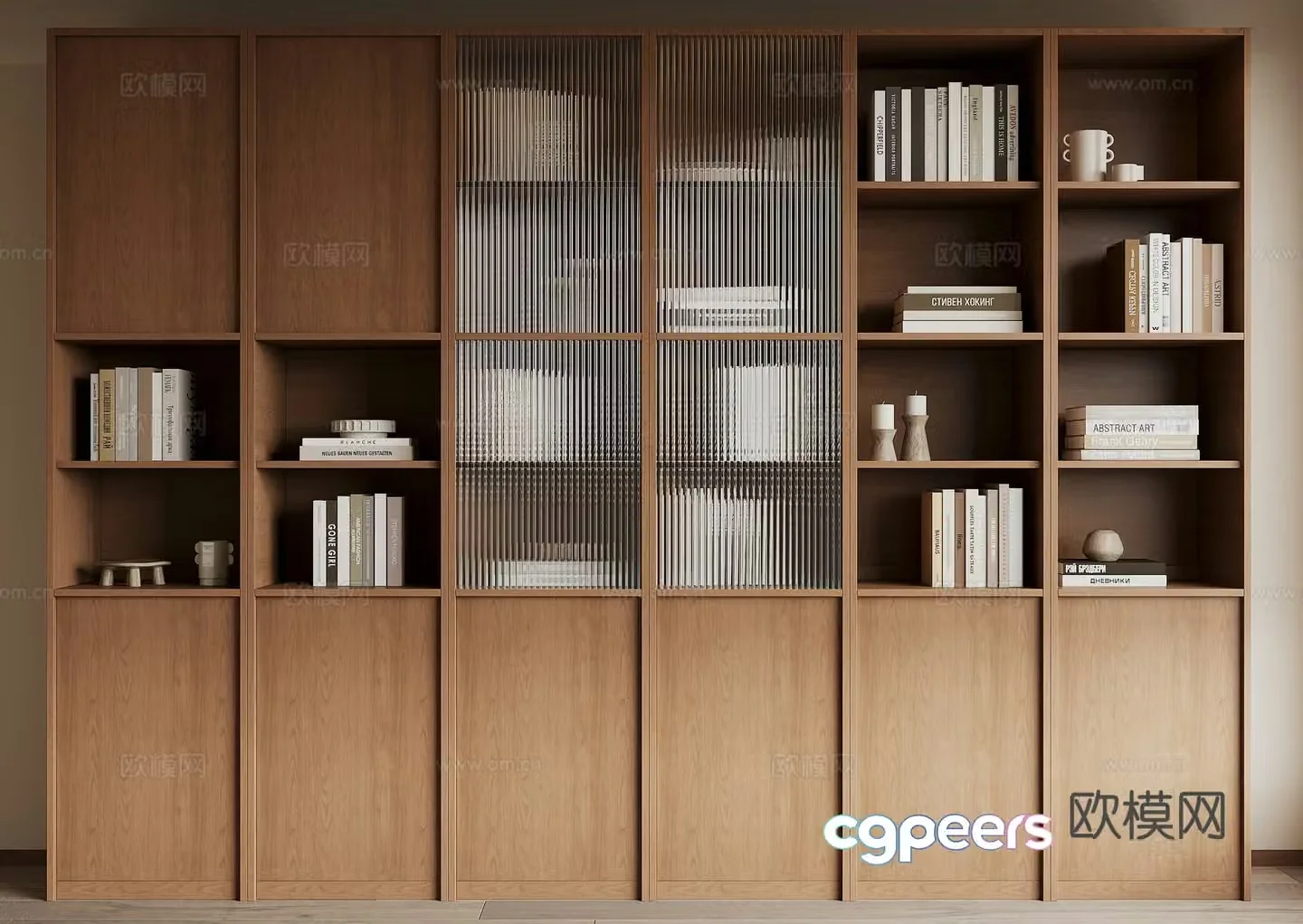 Modern bookcase 3d model