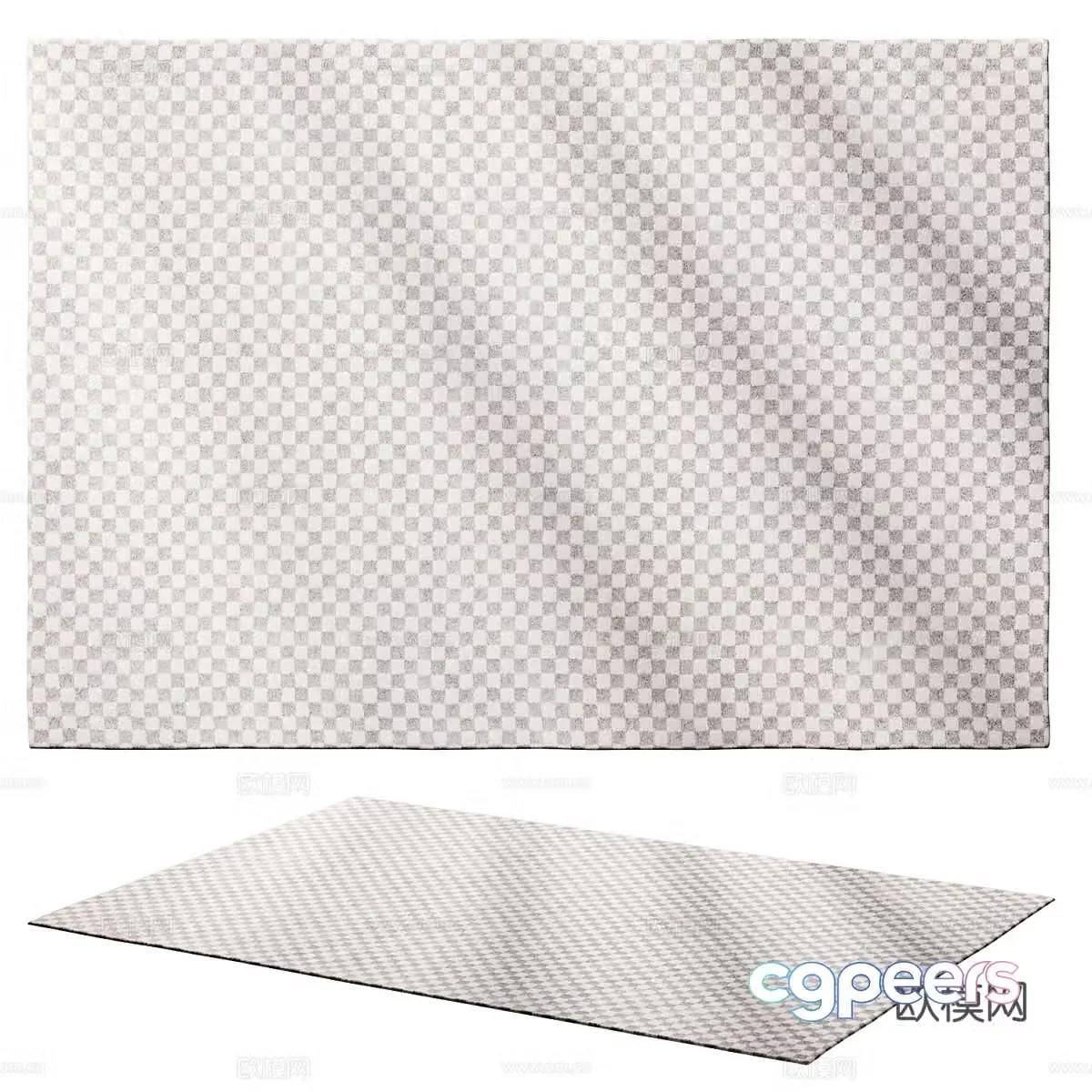 Modern Italian fabric carpet 3d model