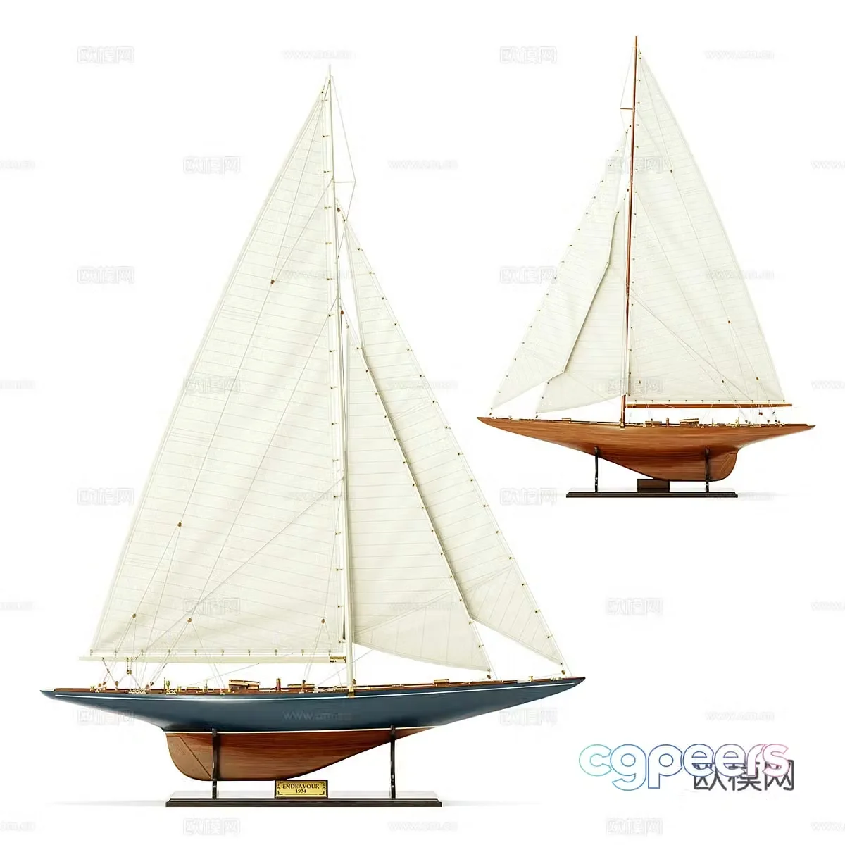 Sailing crafts boat model 3d model
