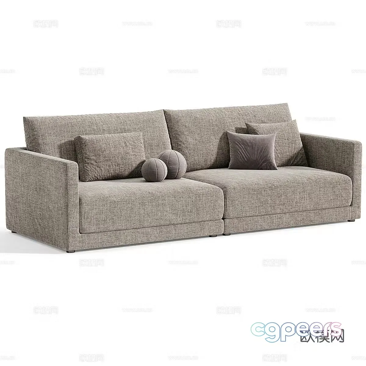 Fabric sofa Fabric double sofa Leisure sofa Living room sofa Office sofa Small sofa 3D model