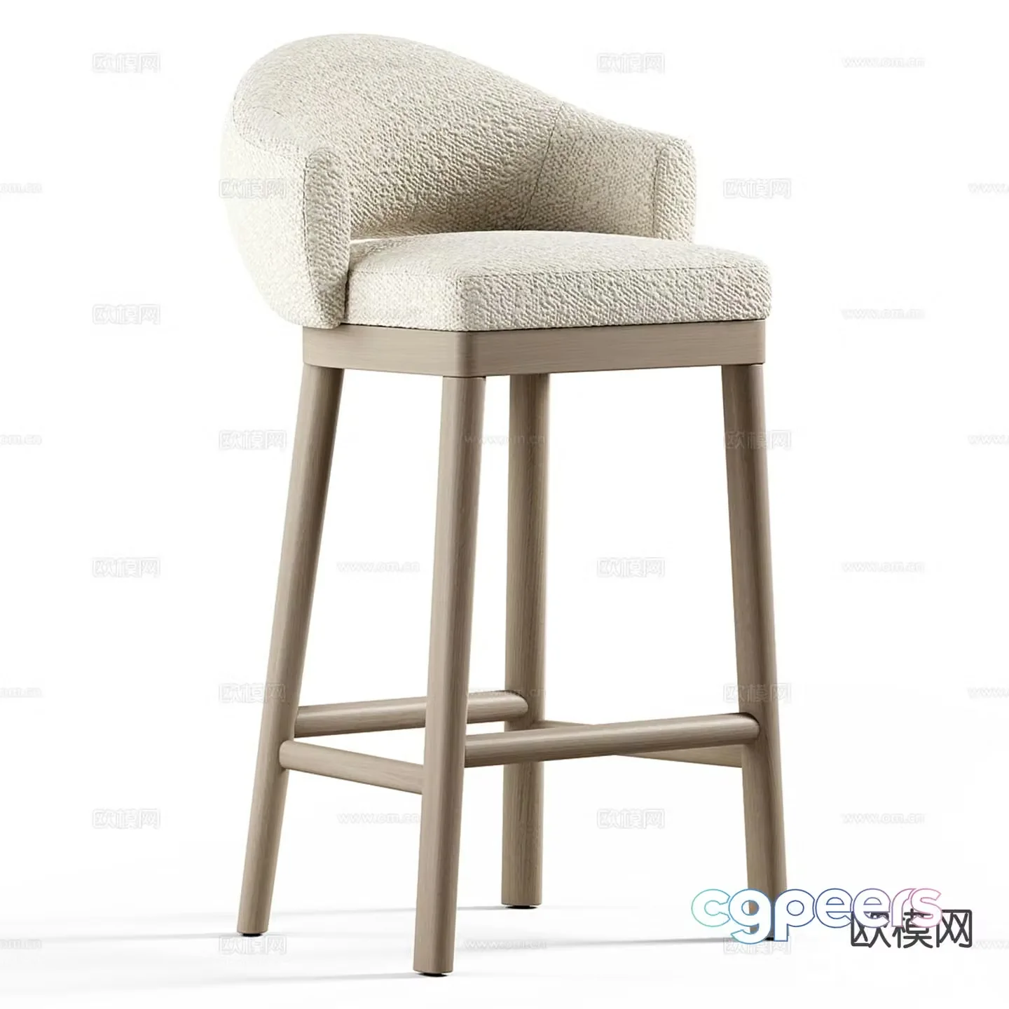 modern bar stool bar stool high stool 3d model