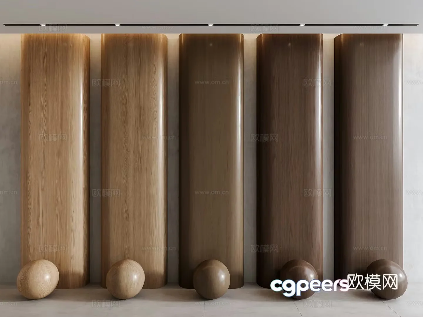 Modern wood veneer walnut wood veneer brown wood color 3d model