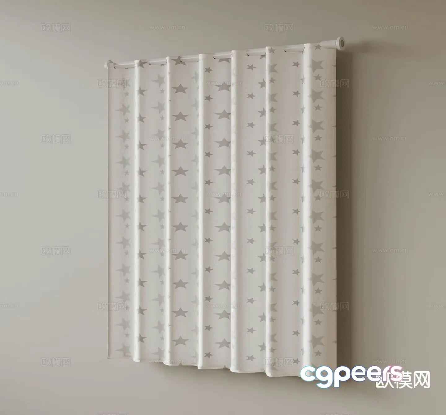 shower curtain bathroom curtain waterproof curtain door curtain 3d model