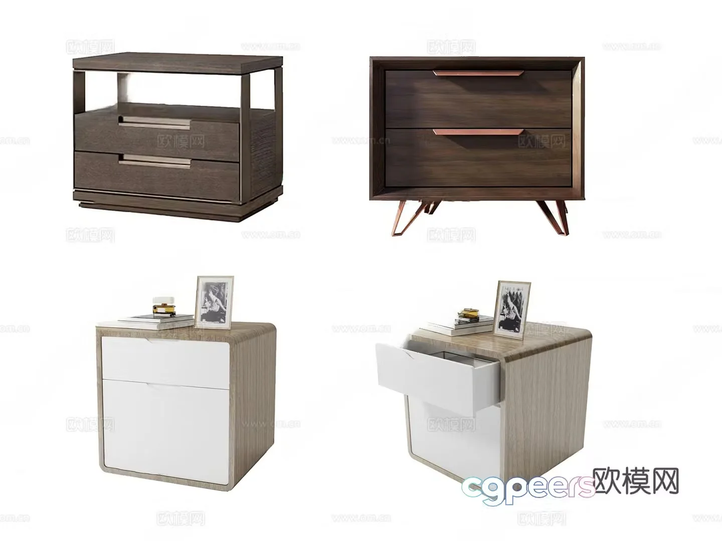 Modern bedside table 3d model