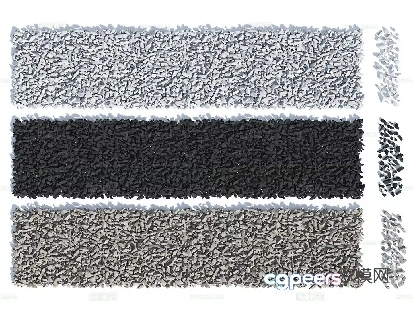 Modern gravel Landscape gravel White soft stone Small stone Sand gravel Stone path 3d model