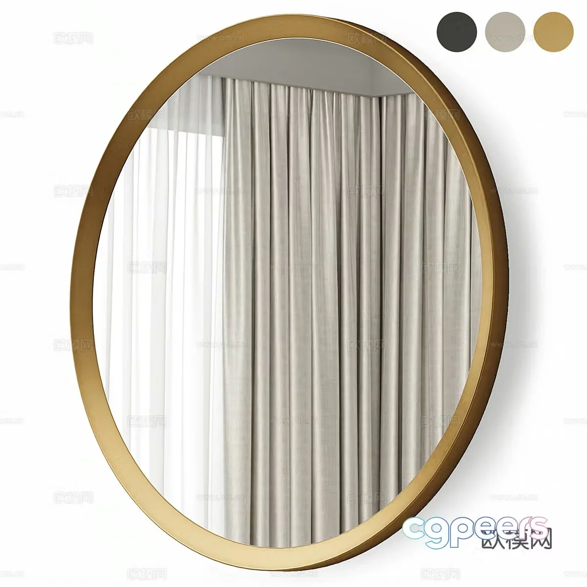 Mirror Decorative Mirror Dressing Mirror Makeup Mirror Dressing Mirror Bathroom Mirror 3D Model