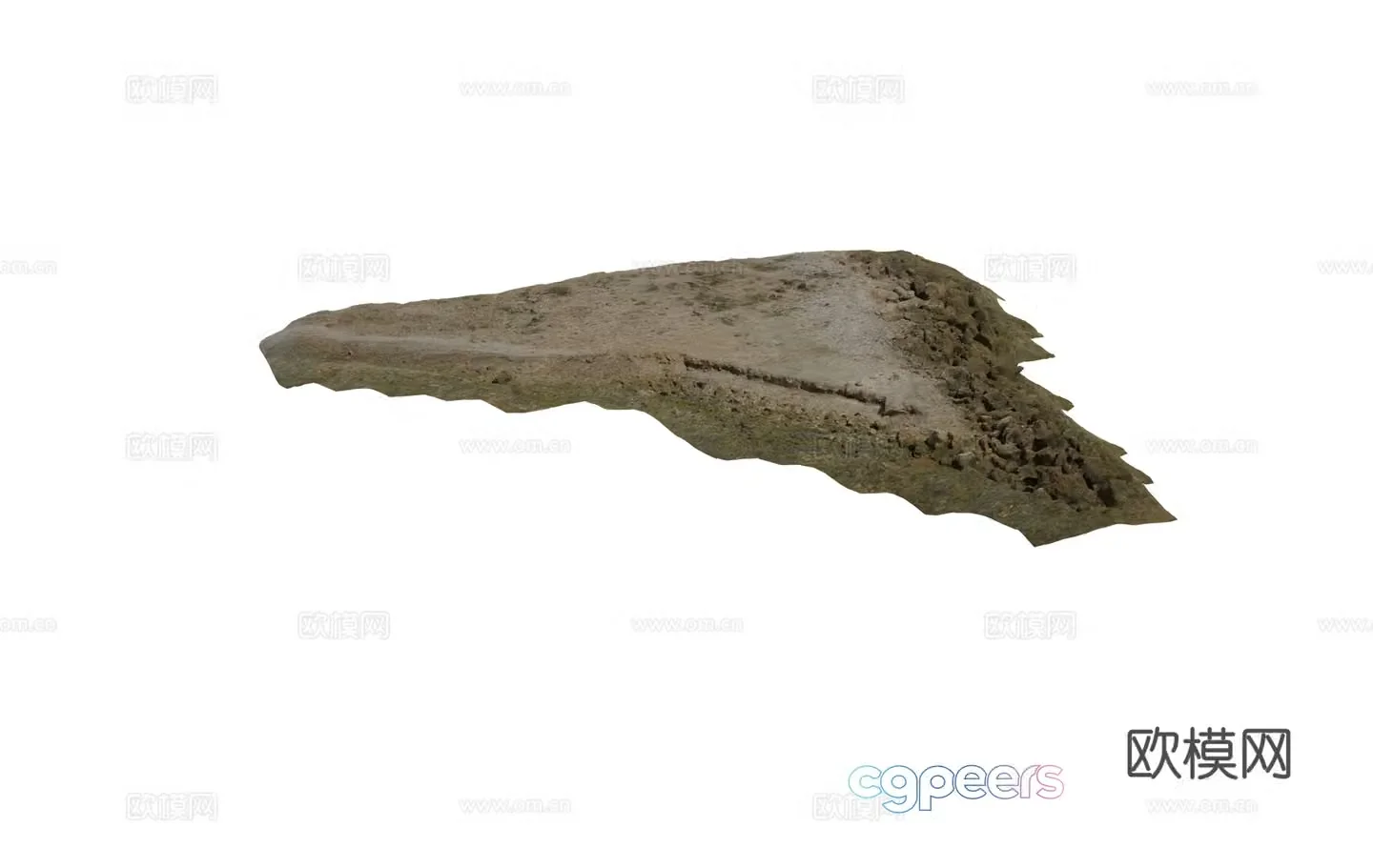 Modern pebbles sand gravel gravel seaside beach brick stone coastal rock combination 3d model