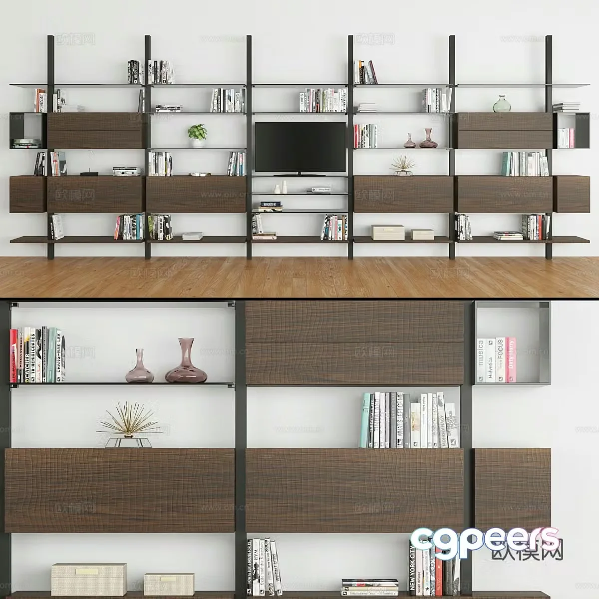 Bookshelf 3D model