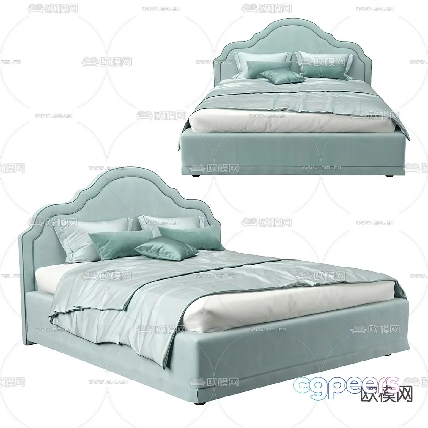 Modern children’s bed girl’s bed 3d model