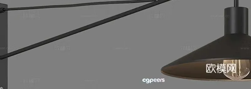 Nordic wall lamp study wall lamp 3d model