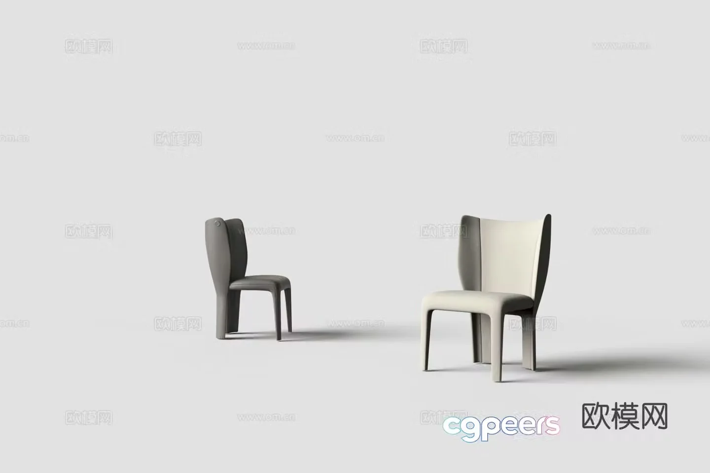 Modern chair dining chair 3d model