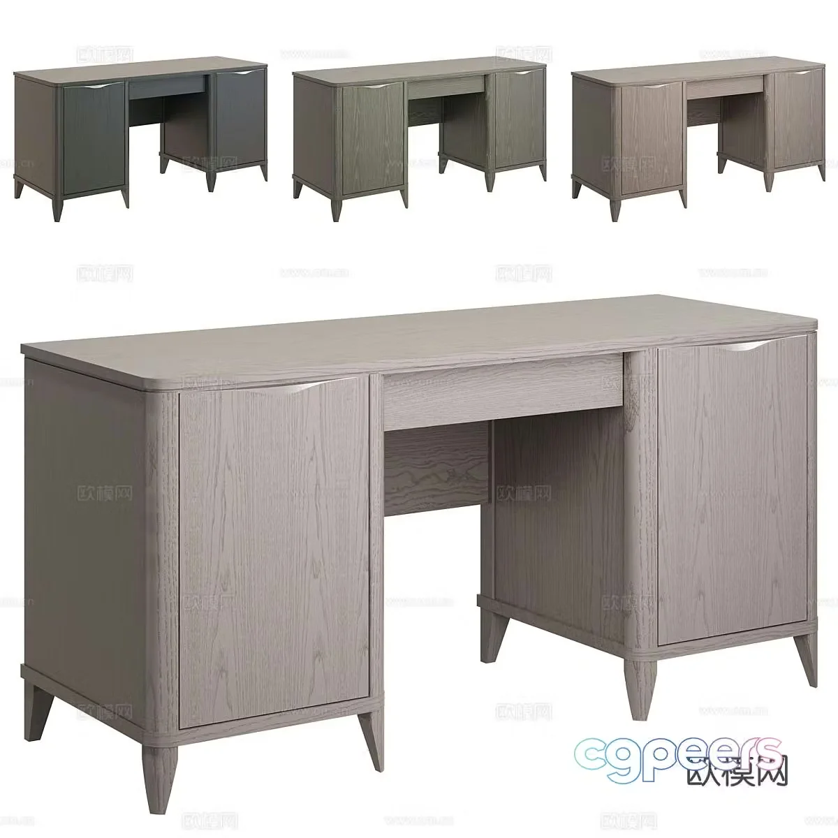 Nordic simple desk desk 3d model